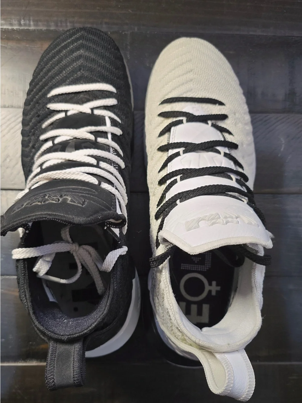 Nike Two-Tone LeBron Basketball Shoes - Black & White